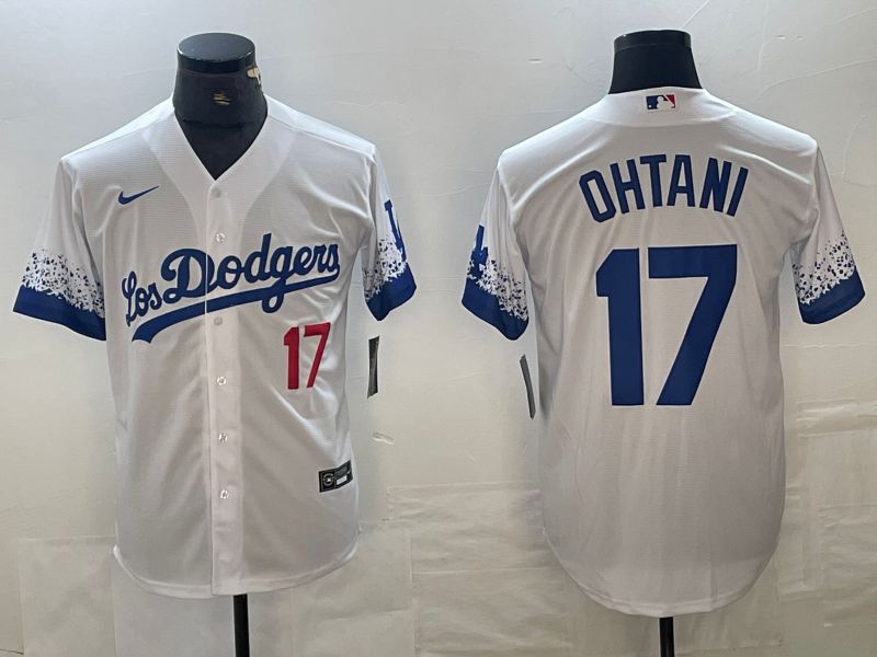 Men 2025 Los Angeles Dodgers #17 Ohtani White City edition Nike MLB Jersey style 6238->los angeles dodgers->MLB Jersey